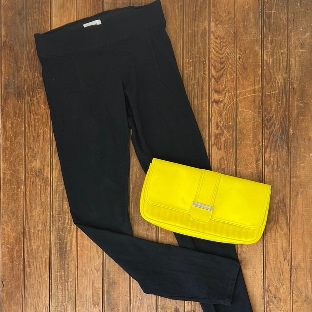 Women’s Helmut Lang trousers pants black stretch skinny leg medium rise